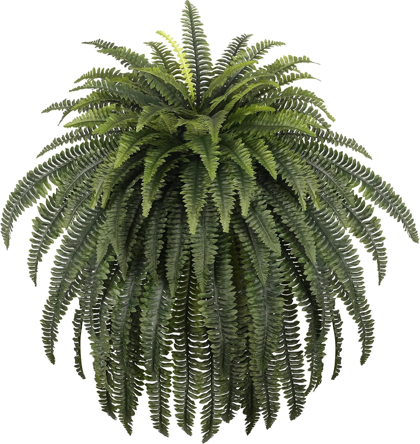 35" Ferns Artificial Bush Plants Large, 2 Artificial Boston Ferns with 39 Fronds for Outdoors Home Decor