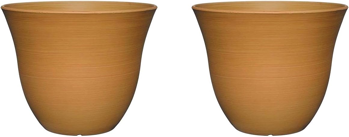Classic Home and Garden Honeysuckle Resin Planters - Lightweight Indoor & Outdoor Plant Pots - UV-Resistant Plastic Flower Pots - Pot Planters for Flowers & Herbs (13" Ocean Blue)