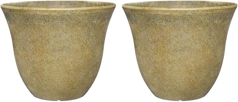 Classic Home and Garden Honeysuckle Resin Planters - Lightweight Indoor & Outdoor Plant Pots - UV-Resistant Plastic Flower Pots - Pot Planters for Flowers & Herbs (13" Ocean Blue)