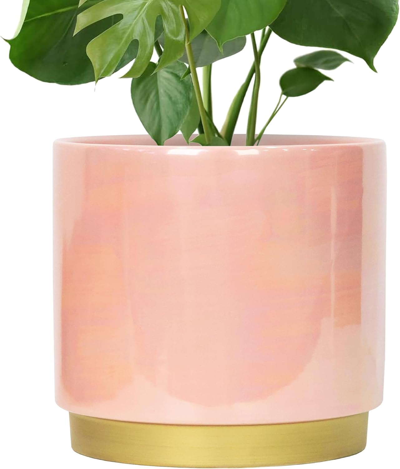 Gepege Ceramic Indoor Pots for Plants, Rainbow Pearl Glaze Planter with Drainage Hole, 6.0 inch+5.0 Inch+4.0 Inch. Orchid Flower Pots