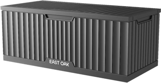 EAST OAK Deck Box 100gal, Grey with Selflock