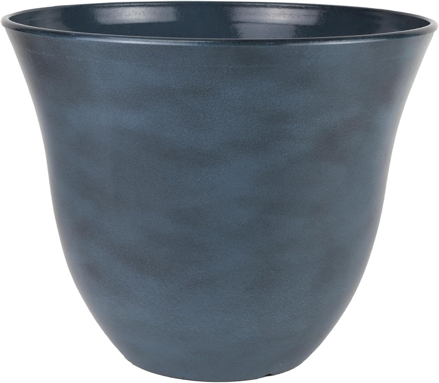 Classic Home and Garden Honeysuckle Resin Planters - Lightweight Indoor & Outdoor Plant Pots - UV-Resistant Plastic Flower Pots - Pot Planters for Flowers & Herbs (13" Ocean Blue)