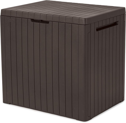 Keter City Outdoor Plastic Storage Box Garden Furniture 57.8 x 44 x 54.8 cm - Brown
