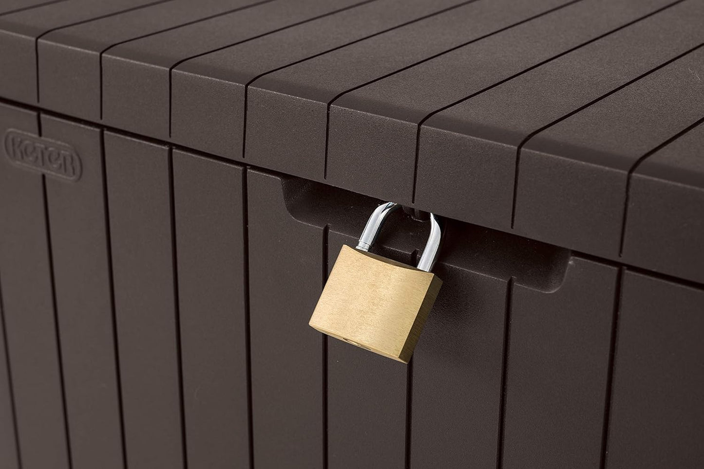 Keter City Outdoor Plastic Storage Box Garden Furniture 57.8 x 44 x 54.8 cm - Brown