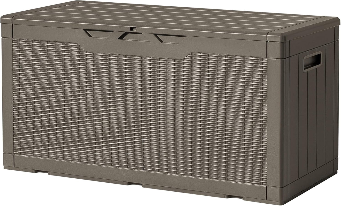 Devoko 30 Gallon Resin Deck Box Outdoor Indoor Waterproof Storage Box for Patio Furniture Pool Accessories Storage for Cushion Garden Tools (30 Gallon, Black)