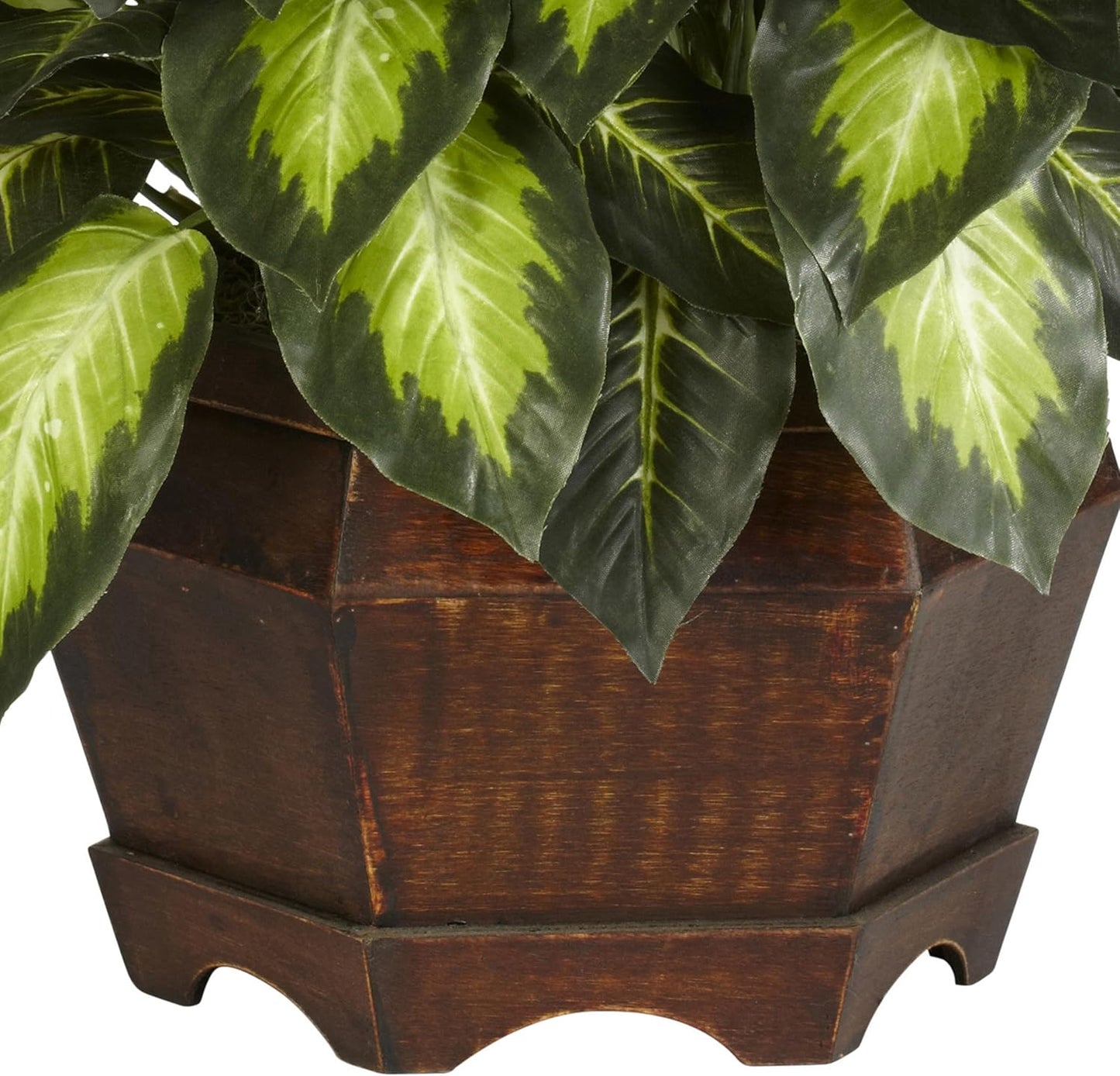 Nearly Natural 6639 24in. Golden Dieffenbachia Silk Plant, Green